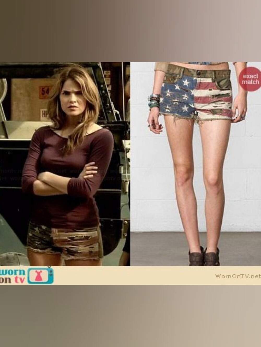 ASO Teen Wolf Malia Tate Flag Denim Cutoffs From Denim & Supply